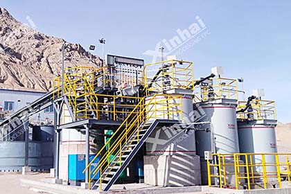 Gold cyanidation processing plant with 500tpd capacity